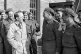 COMMON TOUCH: ommy Douglas, Premier of Saskatchewan, meets members of the Saskatoon Light Infantry at Barneveld, Netherlands, in April 1945 Pic: G. Barry Gilroy/CC