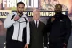 Moses Itauma (left) and Jermaine Franklin Jr (right) with promoter Frank Warren during the Magnificent 7 press launch at the Co-Op Live Arena, Manchester, November 17, 2025