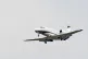 A private jet coming in to land at Stansted Airport in Essex