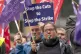 Lecturers and other university staff take part in a rally on Buchanan Street, Glasgow, September 19, 2023