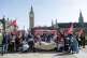 Protesters outside Parliament