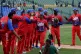 Cuba's team members celebrate their win over Panama during a Pool A game for the World Baseball Classic (WBC) at Taichung Intercontinental Baseball Stadium in Taichung, Taiwan, March 10, 2023