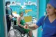 HEALTH CARE UNDER THREAT: A patient sits in a wheelchair before her cesarean delivery at the Ramon Gonzalez Coro maternity hospital in Havana last Friday