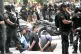REPRESSION INTENSIFIES: Police detain trade union protesters during the march against a labour reform bill proposed by Milei's government in Buenos Aires on Wednesday, February 11