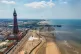 A general view of Blackpool beach, Lancashire