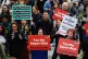 People take part in a War on Want, Greenpeace and Oxfam-led protest outside HM Treasury, London, ahead of the Chancellor's spring statement, demanding taxes on the 'super-rich,' March 25, 2025