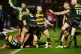 York Knights' Paul McShane (centre) celebrates a decision during the Betfred Super League match at the Community Stadium, York, February 12, 2026