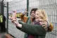 Green Party candidate in the Gorton and Denton by-election, Hannah Spencer (right) takes a selfie outside the polling station in St Agnes Primary School, Levenshulme during the by-election, February 26, 2026