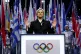 IOC President Kirsty Coventry speaks during the Olympic opening ceremony at the 2026 Winter Olympics, in Milan, Italy, February 6, 2026