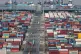 An aerial view of a container terminal in seen in Shanghai, March 10, 2026