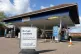A sign informing customers that there is no fuel available to purchase at the entrance to the filling station at Tesco Superstore in Worcester, March 26, 2026
