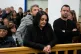 Relatives of victims of the Tempi train crash wait for the trial at the court in Larissa, Greece, March 23, 2026