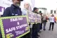 Ambulance workers on the picket line outside London Ambulance Service (LAS) in Waterloo, south London, February 10, 2023