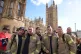 A group of firefighters from Birmingham join other members of the Fire Brigades Union (FBU) during a rally outside the Houses of Parliament in central London, calling for more investment in the fire service. Picture date: Tuesday October 8, 202