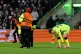 Stewards clear the pitch from items thrown on the pitch during the UEFA Europa League, knockout phase play offs, first leg match at Celtic Park, Glasgow, February 19, 2026