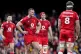 Wales' Dewi Lake (second left) shows his dejection after his sides conceded a try during the Guinness Men's Six Nations match at the Principality Stadium, Cardiff, February 21, 2026