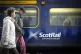 Commuters and travellers at Edinburgh's Waverley Station