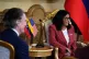 Venezuela's acting President Delcy Rodriguez (right) and US Interior Secretary Doug Burgum meet at Miraflores presidential palace in Caracas, Venezuela, March 4, 2026