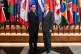 Thai Foreign Minister Sihasak Phuangketkeow, left, greets Chinese Foreign Minister Wang Yi during their meeting in Bangkok, Thailand, April 24, 2026. Photo: Ministry of Foreign Affairs of Thailand via AP