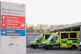 Ambulances outside the Basingstoke and North Hampshire Hospital