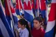Women attend a rally calling for the end of the U.S. blockade against the island nation in Havana, Cuba, April 7, 2026