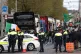 Tractors block O'Connell Street on the fifth day of the National Fuel Protest, in Dublin, Ireland, April 11, 2026