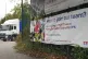 A advert for HGV Drivers is displayed outside the Tesco distribution centre in Reading, Berkshire, October 7, 2021