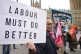 Members of the National Education Union (NEU) hold a rally at Old Palace Yard, in Westminster, London, January 29, 2025