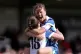 Brighton and Hove Albion's Maisie Symonds (right) celebrates with Brighton and Hove Albion's Caitlin Hayes at the final whistle following the Adobe Women's FA Cup, quarter-final match at the Mangata Developments Stadium, Borehamwood, April 5, 2026