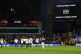 A notice of a VAR check for a penalty on the big screen during the UEFA Europa League quarter-final second leg match at Villa Park, Birmingham, April 16, 2026