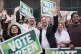 Green Party leader Zack Polanski (centre) with Lewisham mayoral candidate, Liam Shrivastava and Hackney mayoral candidate, Zoe Garbett (second right), at One Friendly Place in Greenwich, south London, April 9, 2026