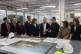 (third left- right) Jo Stevens, Ed Miliband, Rachel Reeves, Simon Bowen, Keir Starmer, Eluned Morgan and Liz Kendall look at maps of the Wylfa plant during a visit to an engineering workshop at Coleg Menai in Anglesey, November 13, 2025