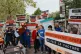 A protest against TotalEnergies at a petrol station in Paris, April 30, 2026 [Pic: Remy El Sibaie/ 350.org]