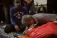 Relatives bids farewell to Palestinian Awda Awawdeh during his funeral a day after he was killed by Israeli settlers, in the West Bank town of Deir Dibwan, April 23, 2026