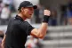 Italy's Jannik Sinner reacts after beating Andrey Rublev 6-2, 6-4, during their match at the Italian Open tennis tournament in Rome, May 14, 2026