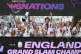 England's captain Megan Jones holds the trophy aloft after her team won the Six Nations rugby union match between France and England in Bordeaux, May 17, 2026