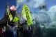 Laborers hold flares during a May Day demonstration in Buenos Aires, Argentina, April 30, 2026