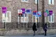 For sale and to let boards on a street in York