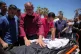 Mourners take the last look at the body of Jamal Abu Aoun, who was killed in an Israeli airstrike, during his funeral at al-Aqsa Hospital in Deir al-Balah, central Gaza Strip, May 30, 2026