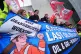 Members of Unite union take part in a demonstration to protest at Petroineos plans to close Grangemouth oil refinery, February 21, 2025