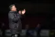 Crawley Town manager John Yems applauds the fans after the Sky Bet League Two match at the County Ground, Swindon, February 1, 2022