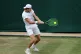 Toby Samuel in action with partner Connor Thomson against Edouard Roger-Vasselin and Santiago Gonzalez during their Men's Doubles second round match on day eight of the 2023 Wimbledon Championships, July 10, 2023