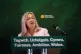 Liz Saville Roberts speaks during the launch of Plaid Cymru's General Election manifesto in Marble Hall, at The Temple of Peace in Cardiff, Wales, June 13, 2024
