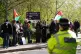 People taking part in a protest outside Woolwich Crown Court, London, April 13, 2026