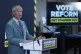 Reform UK leader Nigel Farage speaking at Dodworth Central Social club in Barnsley, April 22, 2026