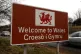A bilingual road sign at Chepstow
