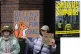 Protesters at St Paul's Cathedral, London, after a rally to challenge the Archbishop of Canterbury Justin Welby to support rewilding across the Church of England's vast estate, October 6, 2024