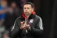 Lyon manager Pierre Sage gestures on the touchline during the UEFA Europa League match at Ibrox Stadium, Glasgow, October 3, 2024