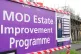 Signage at the newly improved service family accommodation in Uxbridge, west London, which was visited by Defence Secretary John Healey, November 3, 2025