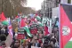 Palestine solidarity marchers in London on March 28